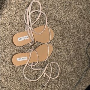 Steve Madden Cream Strappy Sandals